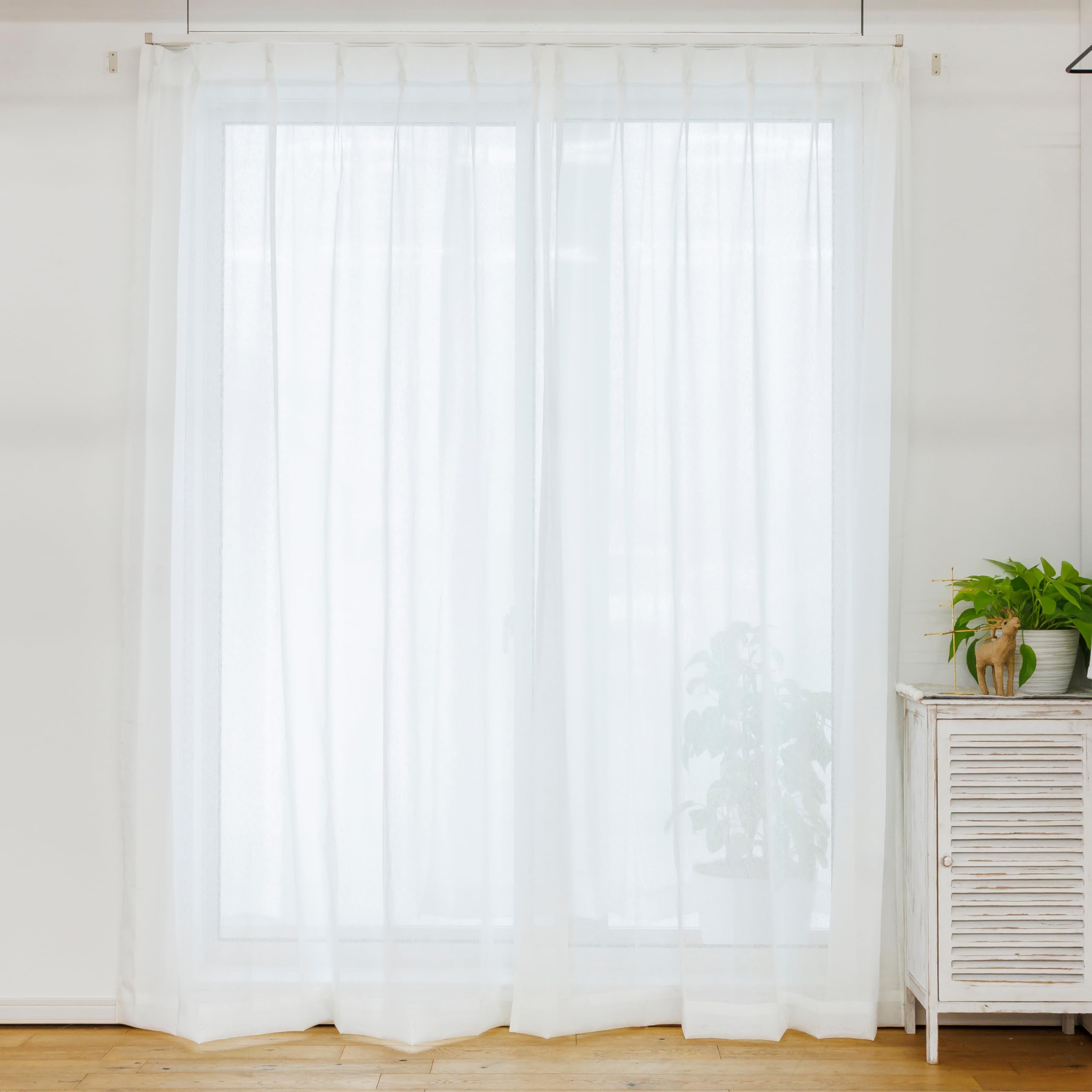 Amazon｜≪全192サイズ展開≫カーテン研究所≪防炎シームレスレース